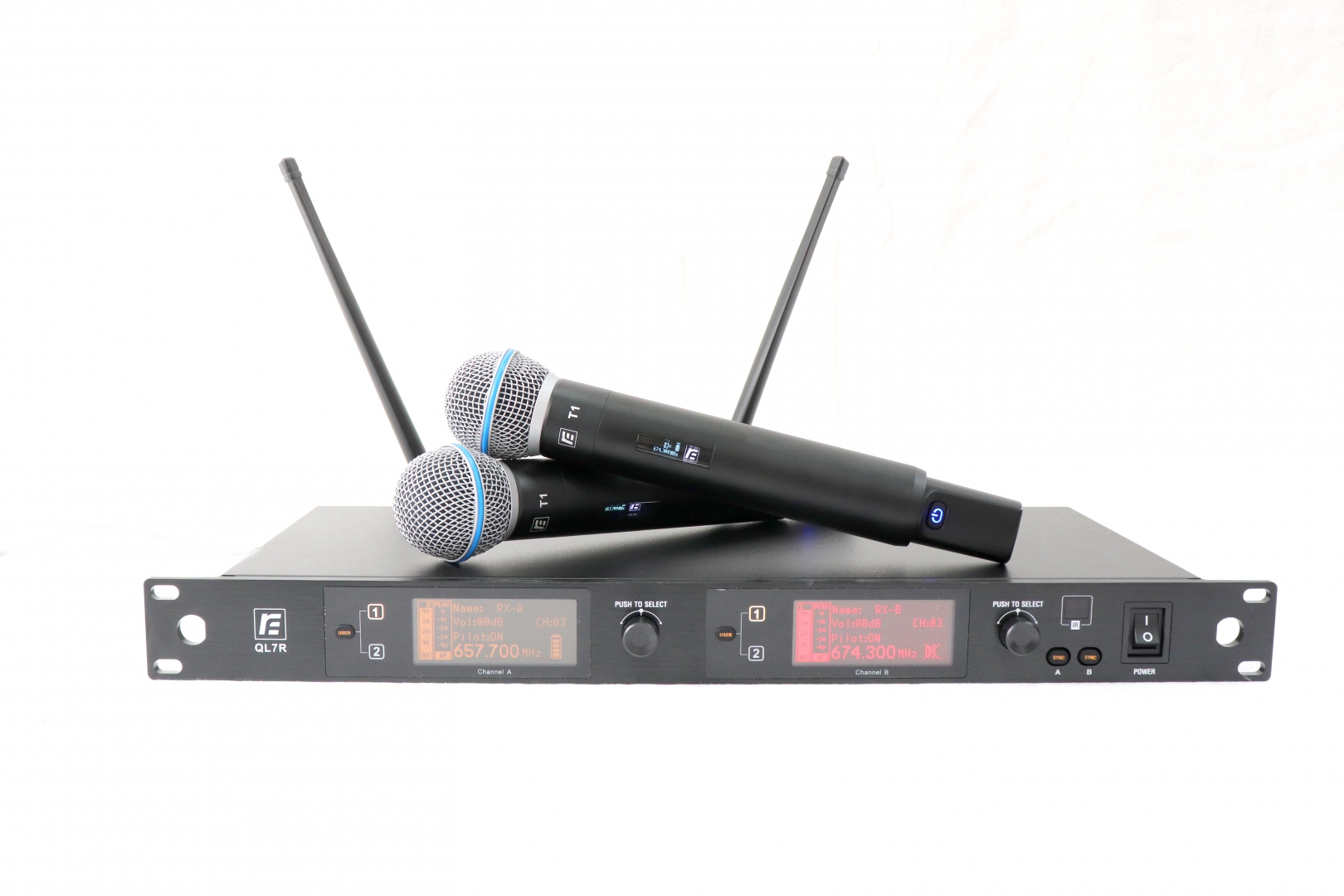 RFIntell QL7R/T1-A 651,800-683,400 МГц 2-канальная радиосистема с 2-мя ручными микрофонами в Ржеве